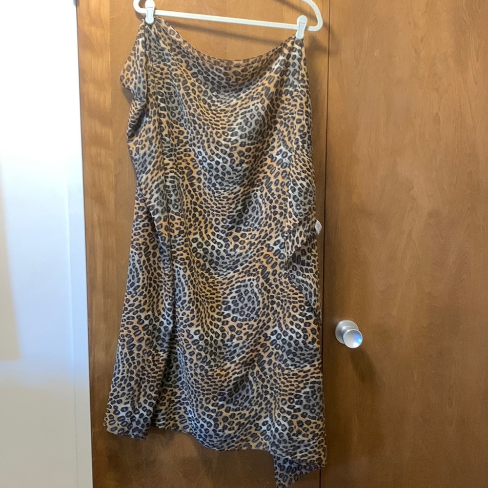 SWIM SUIT COVER UP ANIMAL LEOPARD PRINT